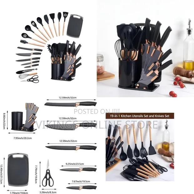 19-in-1 Kitchen Utensils and Knives Set - 1