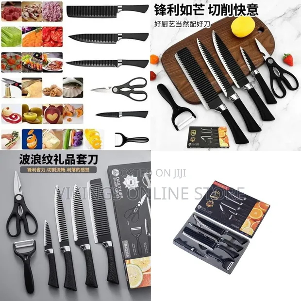 6 Piece Stainless Steel Kitchen Knife Set - 1
