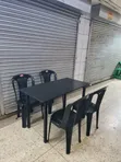 Wooden Foldable Dining Table and Chairs Set - 2
