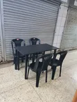 Wooden Foldable Dining Table and Chairs Set - 3