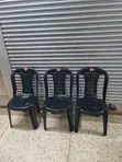 Minimalist Weatherproof Synthetic Bat Plastic Chairs (Set of 4) - 1
