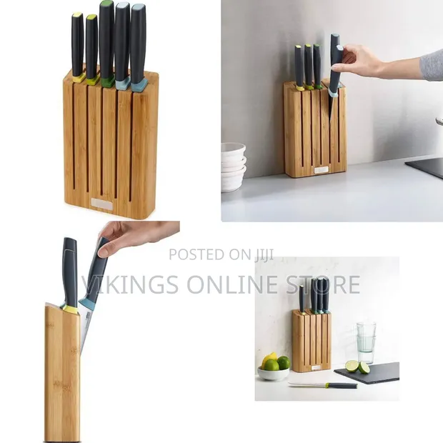 Elevate Knife Set with Slimline Bamboo Block - 1