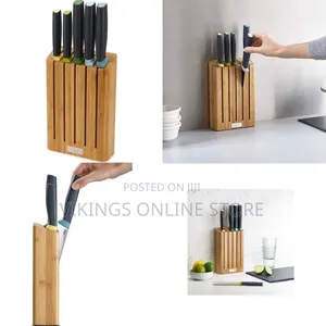 Elevate Knife Set with Slimline Bamboo Block