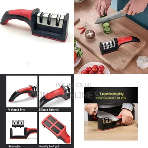 3/4 Stage Kitchen Knife Sharpener - Multicolor