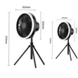 Camping Fan with LED Light, 10000mAh Rechargeable Wireless - 1