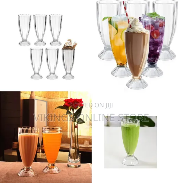 6 Piece Set of Dessert Sundae Glasses (340ml) - 1
