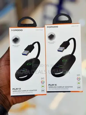 Porodo Play X 5.0 Wireless Apple CarPlay Adapter USB-A/C