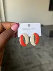 Coral Split Stainless Steel Earrings for Ladies - 1