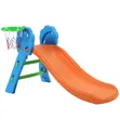 Kids Indoor/Outdoor Slide with Basketball Hoop - 2