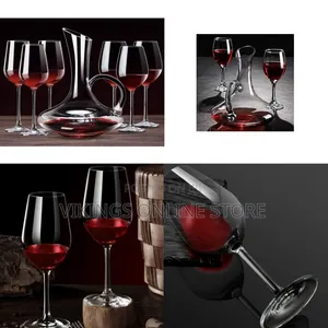 1500ML Crystal Decanter & 6 Wine Glasses Set
