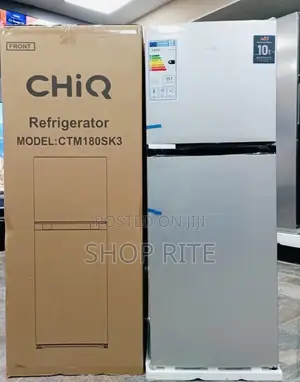 CHIQ 180 Liters Double Door Refrigerator - Silver