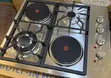 4-Burner Stainless Steel Built-in Hob (2 Gas, 2 Electric) - 1