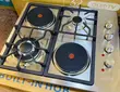 4-Burner Stainless Steel Built-in Hob (2 Gas, 2 Electric) - 2