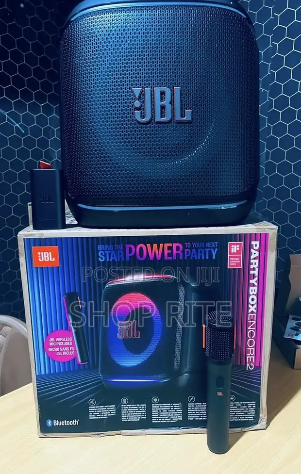 JBL PartyBox Encore Essential Portable Speaker with Microphone - 1