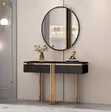 Luxury Black and Gold Entryway Console Table - 2