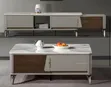 Modern Luxury Marble-Top Center Table & TV Stand Set - 2