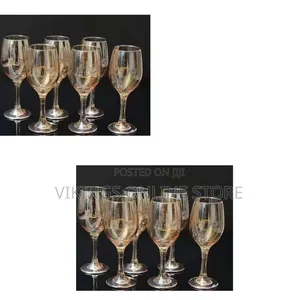 6-Piece Lead-Free Gold Juice/Champagne Glasses