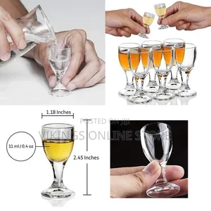 Set of 6 Small Cocktail Whisky Shot Glasses (11ml)