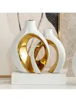 Oliruim White Gold Vases (Set of 2) - 2