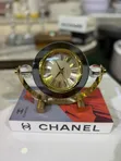 Decorative Quartz Desk Clock - Crystal & Black Glass - 2