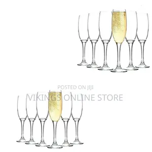 6 Piece Champagne Flute Set - Colorless