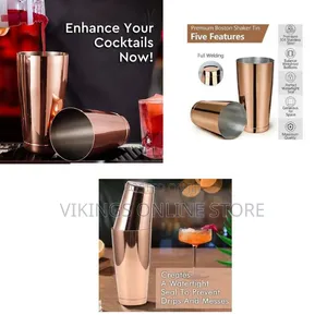Anti-Rust Stainless Steel Boston Cocktail Shaker - 2-Piece