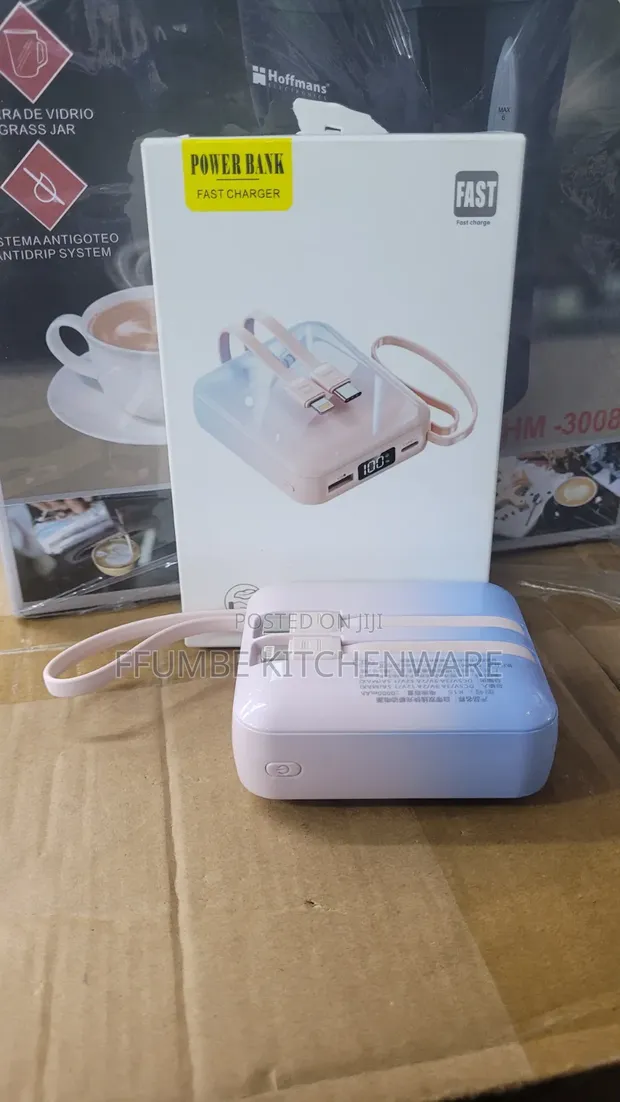 Mini Power Bank with Integrated Cables - 1