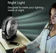 Portable Desk Fan with Night Light, USB Rechargeable - 2