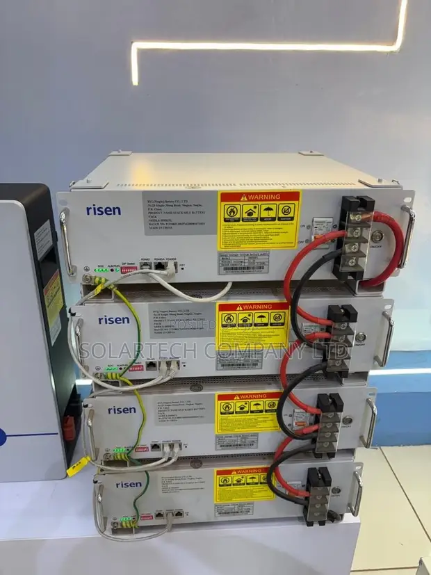 Risen 20.48kWh LiFePO4 Battery - 4x 5.12kWh Stackable Modules - 1