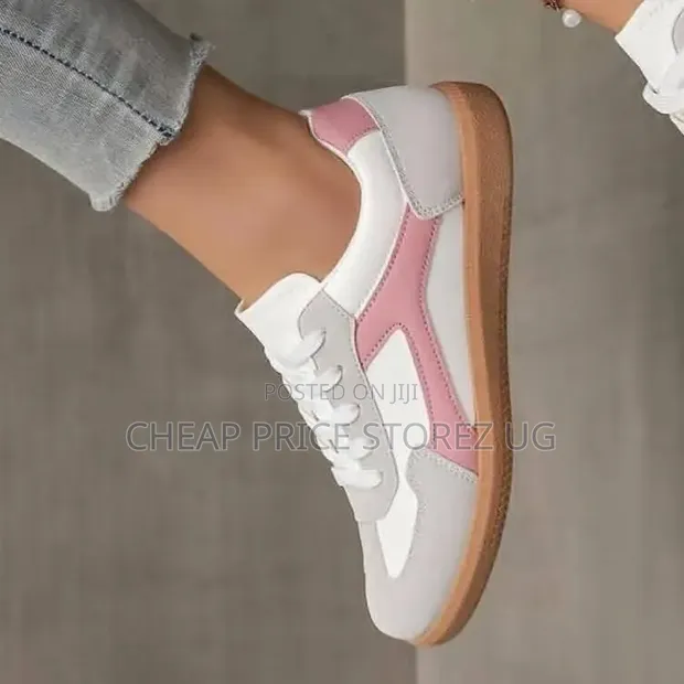 Livia Lifestyle Sneakers - White & Pink Colorblock - 1