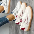 Ladies Sneakers - White & Pink - 1