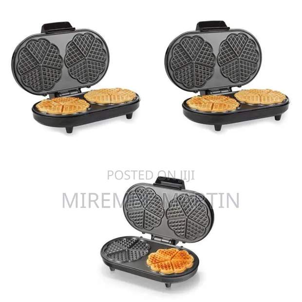 Professional Double Heart-Shaped Waffle Maker - 1