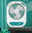 Winningstar Portable Rechargeable Desk Fan with LED Light - 1