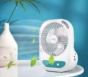 Winningstar Portable Rechargeable Desk Fan with LED Light