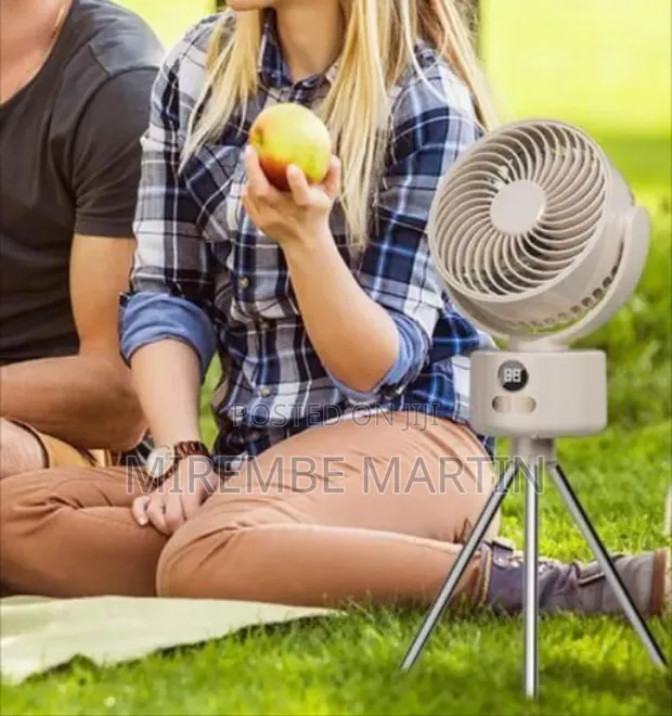 Versatile Portable Tripod Fan with Digital Display - 1