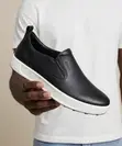 Original Ecco Smart Casual Leather Slip-On Shoes - 2