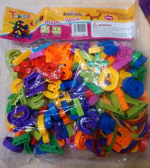 Plastic ABC & 123 Building Blocks for Kids
