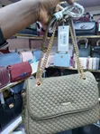 Chrisrosy Shoulder Bag with Gold-Tone Chain Straps - 1