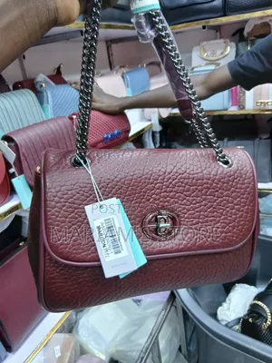 Chrisrosy Shoulder Bag with Dark Metallic Twist-Lock