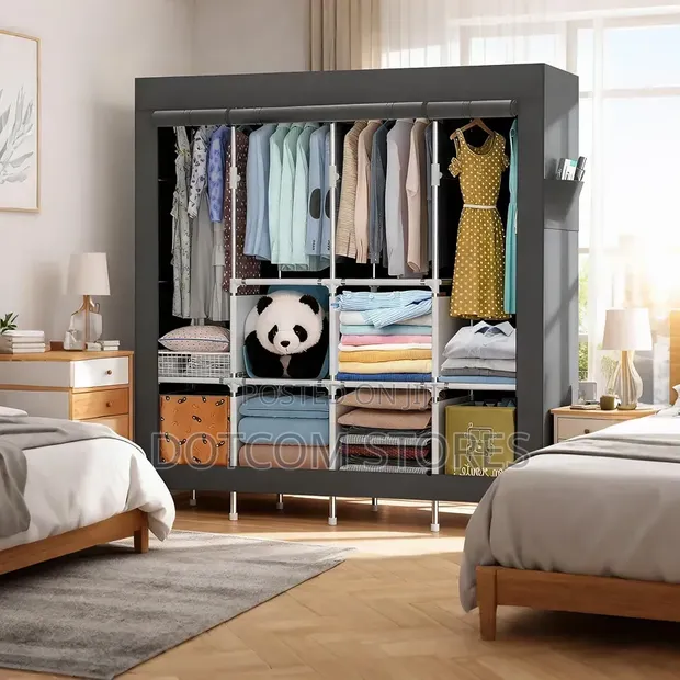 4-Column Portable Closet Wardrobe - 1