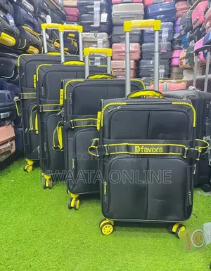 4-Piece Canvas Suitcase Set with Spinner Wheels