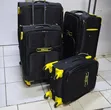 4-Piece Canvas Suitcase Set with Spinner Wheels - 3