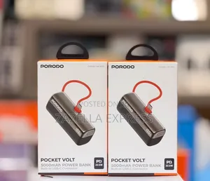 Porodo Pocket Volt 5000mAh Nano Power Bank with Built-in USB-C