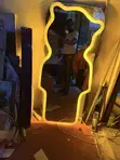 Teddy Bear Mirror with Gold Lights - 1