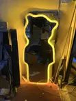 Teddy Bear Mirror with Gold Lights - 2