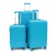 3pcs Waterproof Rubber Suitcase Set - 1