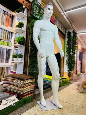Glossy White Fiberglass Male Mannequin
