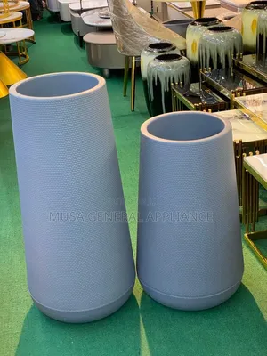 Modern Tapered Plastic Planters - Light Blue