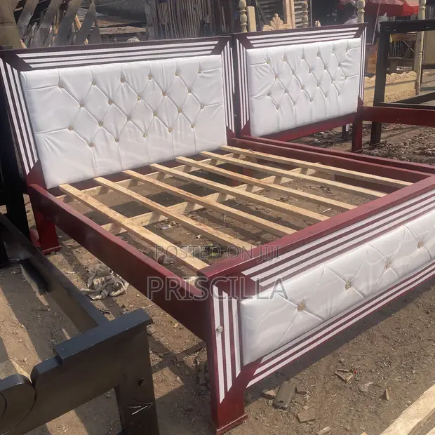 5x6 Dark Brown Bed Frame - 1