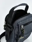Men's Zippered Shoulder Bag - Grey - 4